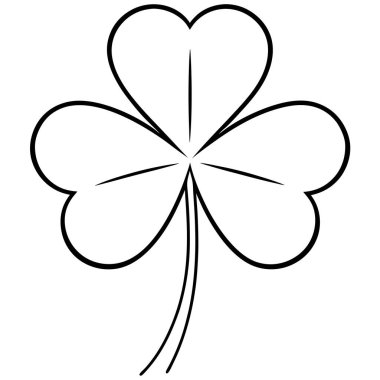 St. Patrick Günü için Basit Yonca Yaprak Yonca Tasarımı