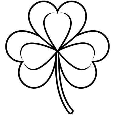 St. Patrick Günü için Basit Yonca Yaprak Yonca Tasarımı