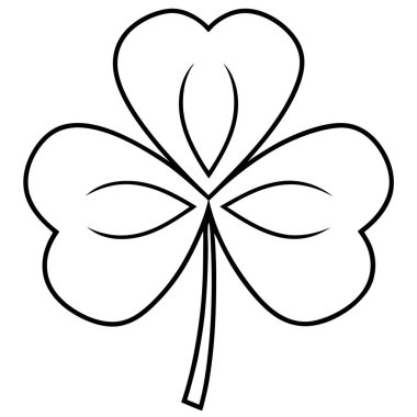 St. Patrick Günü için Basit Yonca Yaprak Yonca Tasarımı