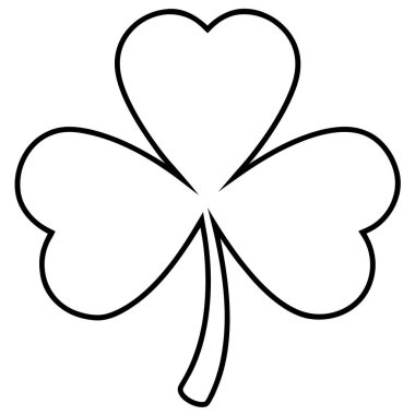 St. Patrick Günü için Basit Yonca Yaprak Yonca Tasarımı