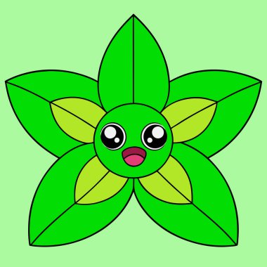 Basit yaprak yoncası doğal grafik tasarımı