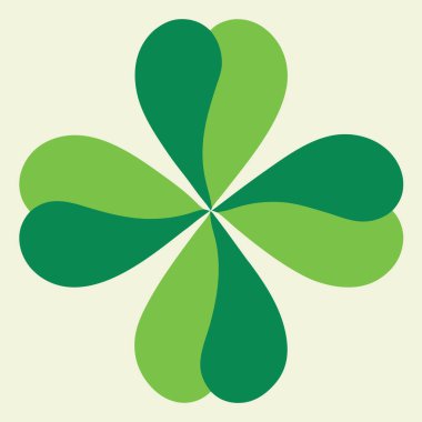 Basit yaprak yoncası doğal grafik tasarımı