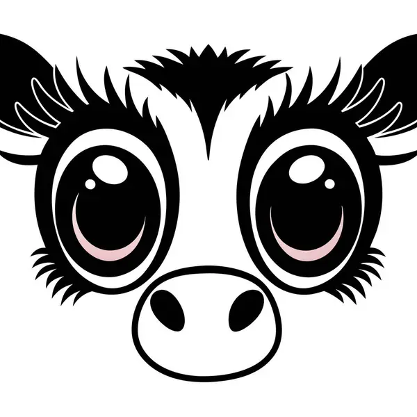 Şirin Çizgi Film İnek Gözü Vektör Çizim Tasarımı