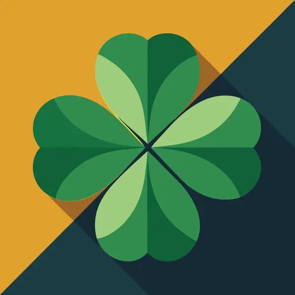 St. Patrick Günü için Basit Yonca Yaprak Yonca Tasarımı