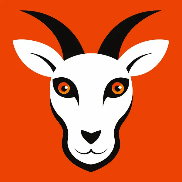 Siyahi ve Beyaz Keçi Kafası İfade Eden Gözler