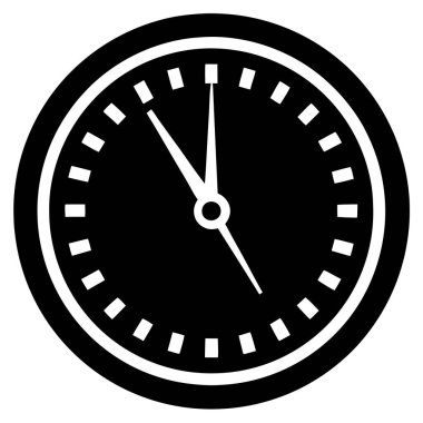 Sayısal Kullanım için Saat Simgesi Vektör Sanat İllüstrasyon Tasarımı Asgari Zaman Çizelgesi