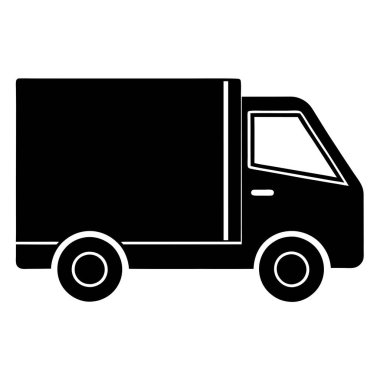 Teslimat Aracı Simge Vektör Sanat Çizimi Tasarımı