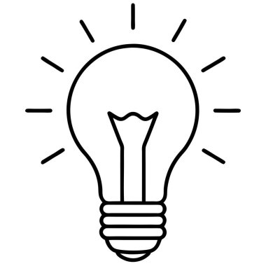 Ampul Fikri Simgesi Vektör Sanat İllüstrasyonu Yenilik ve Parlak Fikirler İçin Yaratıcı Sembol