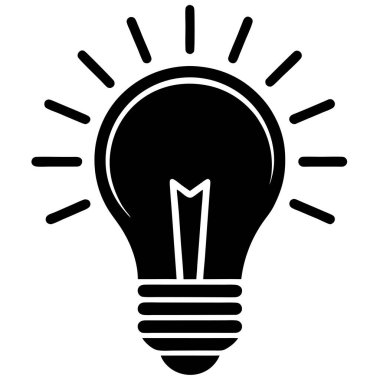 Ampul Fikri Simgesi Vektör Sanat İllüstrasyonu Yenilik ve Parlak Fikirler İçin Yaratıcı Sembol