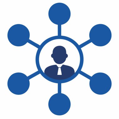 İş ve Teknoloji Konseptleri için Ağ Simgesi Vektör Sanat İllüstrasyon Tasarımı