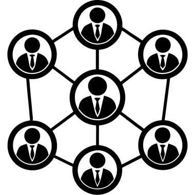 İş ve Teknoloji Konseptleri için Ağ Simgesi Vektör Sanat İllüstrasyon Tasarımı