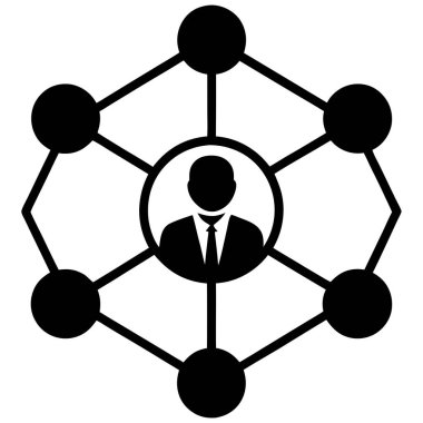 İş ve Teknoloji Konseptleri için Ağ Simgesi Vektör Sanat İllüstrasyon Tasarımı