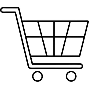 Çevrimiçi Alışveriş Aracı Simgesi Vektör Sanat İllüstrasyonu Tasarımı