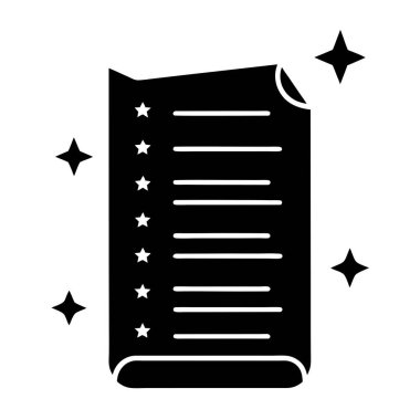 Tarz Siyah ve Beyaz Liste İllüstrasyonu