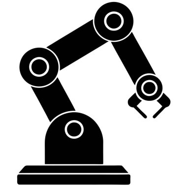 Teknoloji ve Otomasyon Tasarımı için Robot Silahları Simgesi Vektör İllüzyonu