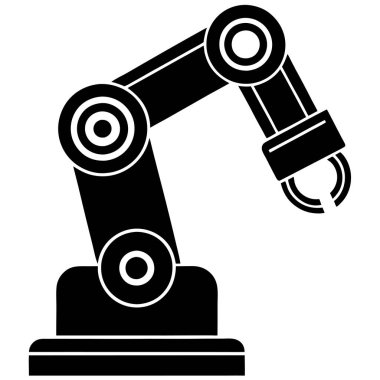Teknoloji ve Otomasyon Tasarımı için Robot Silahları Simgesi Vektör İllüzyonu