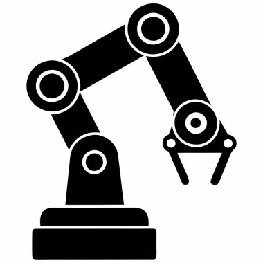 Teknoloji ve Otomasyon Tasarımı için Robot Silahları Simgesi Vektör İllüzyonu