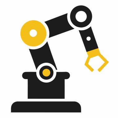 Teknoloji ve Otomasyon Tasarımı için Robot Silahları Simgesi Vektör İllüzyonu