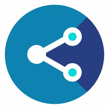 Sosyal Medya ve İletişim için Simge Vektörü İllüstrasyon Tasarımı Paylaş