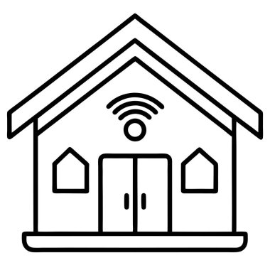 Modern Teknoloji Konsepti için Akıllı Ev Simgesi Vektör Tasarımı - Dijital Otomasyon Grafikleri