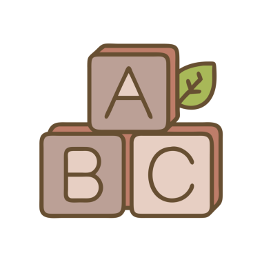 ABC ve okur yazarlık sembollerinin yer aldığı bir vektör simgesi seti, eğitim materyalleri, öğrenme uygulamaları, okul kaynakları ve dil gelişimi için mükemmel. Öğretmenler, öğrenciler ve dijital tasarım projeleri için ideal.