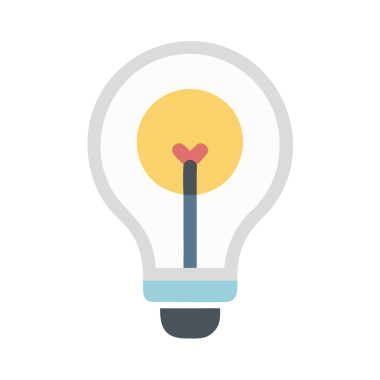 Fikirleri, ilhamı, yaratıcılığı ve yeniliği sembolize eden bir ampul ikonunun vektör çizimi. İş, eğitim, girişimler, beyin fırtınası ve teknolojiyle ilgili tasarımlar için mükemmel. Uygulamalar, marka ve pazarlama için ideal.