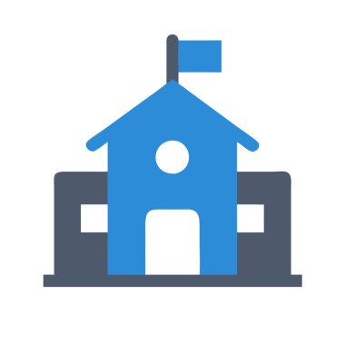 Eğitim ve Öğrenim Tasarımları için Okul İnşa Simgesi Set Vektör Sanatı İllüstrasyonu