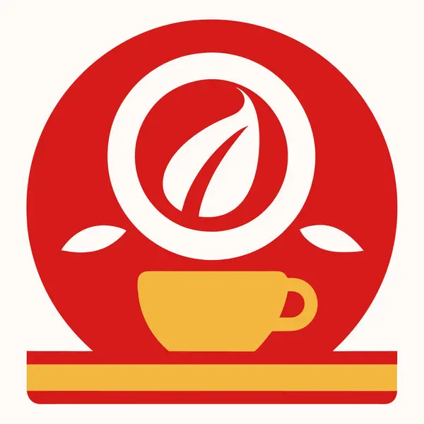 Cafe Sembol Vektör Sanat İllüstrasyon Tasarımı - Kahve Dükkanı Simgesi, İçecek Logosu