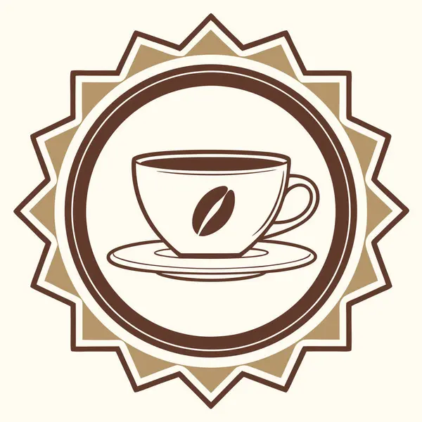 Cafe Sembol Vektör Sanat İllüstrasyon Tasarımı - Kahve Dükkanı Simgesi, İçecek Logosu