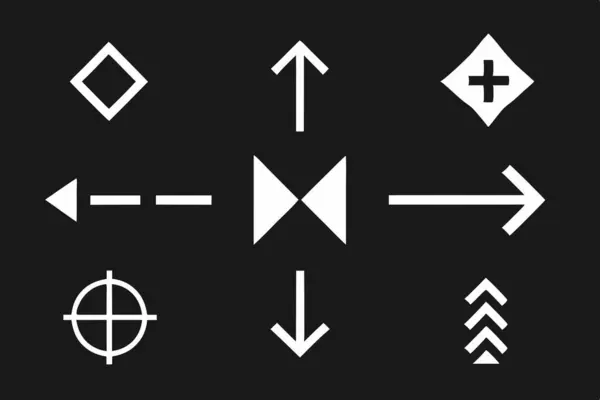 Siyah ile Modern Geometrik Oklar Kümesi