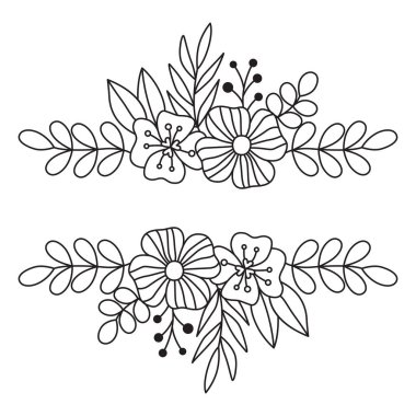 Siyah Güzel Çiçek çerçevesi 