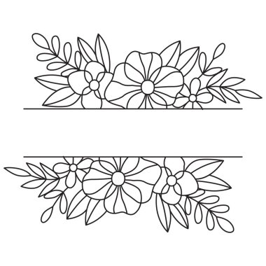 Siyah Güzel Çiçek çerçevesi 