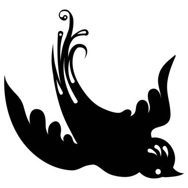 Kara Kuşlar Vektörü ve illüstrasyon