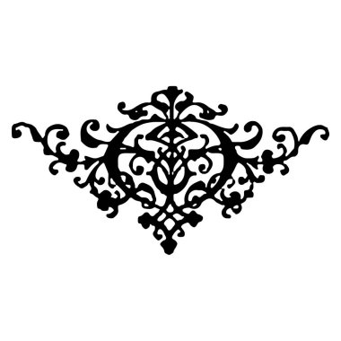 Dekoratif süs siyah vektörü