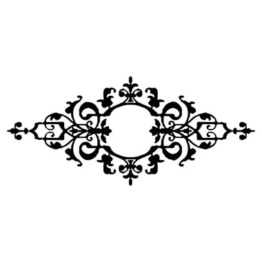 Dekoratif süs siyah vektörü