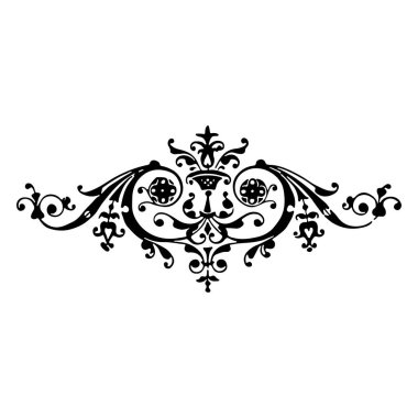 Dekoratif süs siyah vektörü