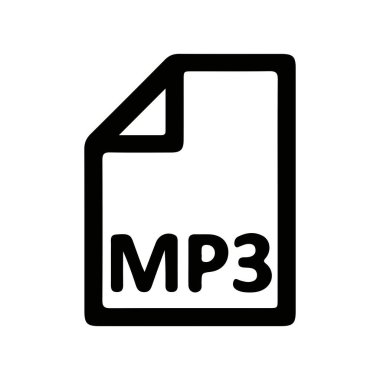 Mp3 dosya simgesi. Ses dosyası biçimi