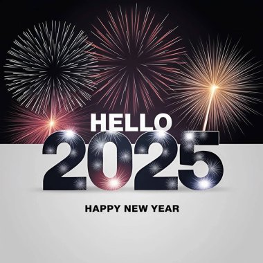 Mutlu yıllar 2025 yazıları. El çizimi tipografi posteri. Vektör illüstrasyonu.