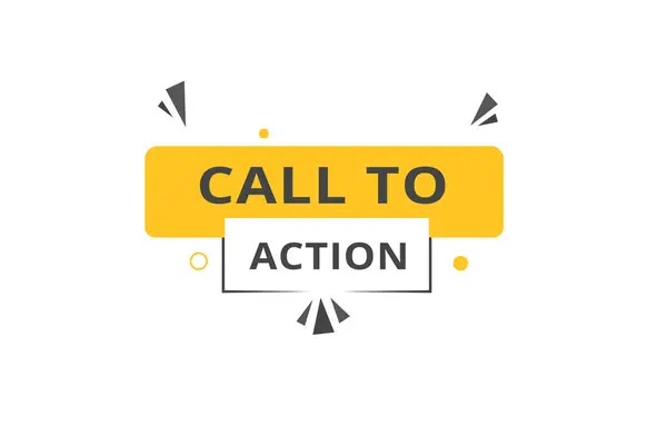 Eylem panosuna çağrı, simge etiketi düz biçim kelime konsept vektörünü imzalayın