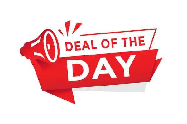 Günün afişi, megafonla anons vektör illüstrasyon tasarımı imzala