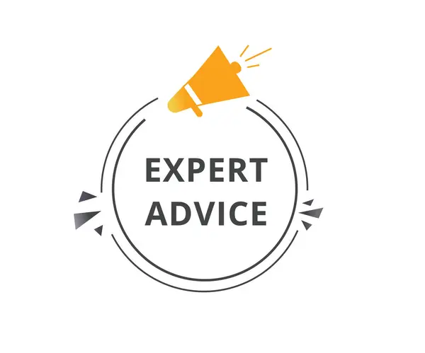 İş dünyası için uzman tavsiyesi sancak etiketi konuşma balonu modern ögesi.