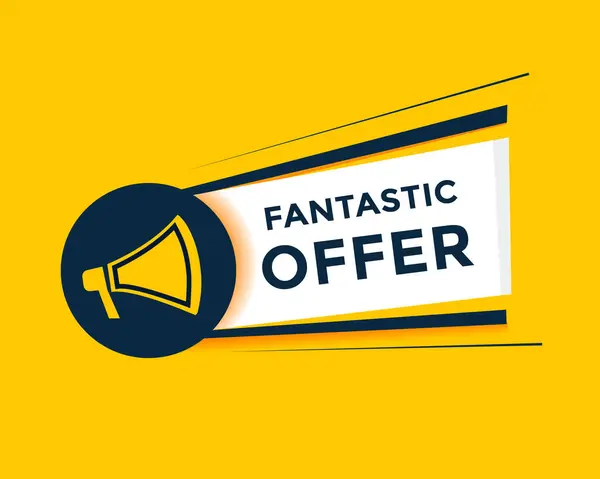 Harika bir afiş ve megafon. iş için vektör tasarımı