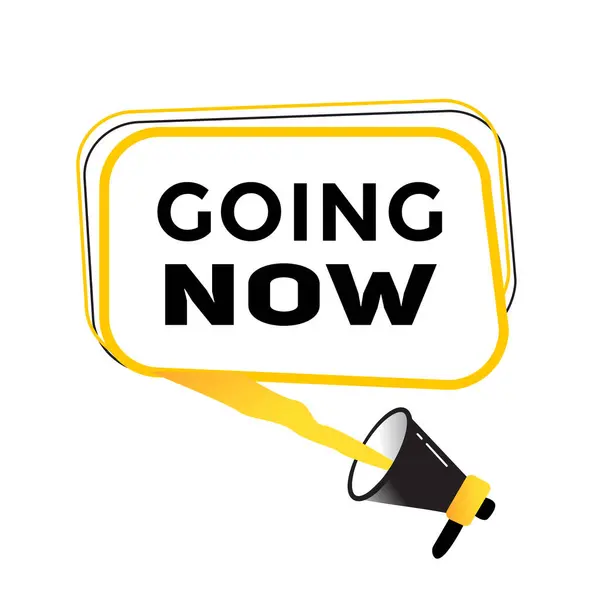 Şimdi flamalı düz vektör konuşma baloncuğu, imzala. vektör