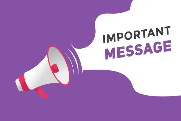 Önemli mesaj pankartı modern işaret dili Vektör konuşma balonu tasarımı. Web ögesi veya etiket