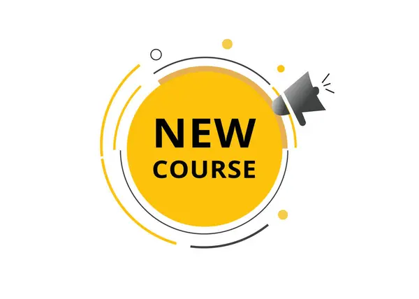 Yeni ders başlığı simgesi hoparlör düz tasarım ögesi.