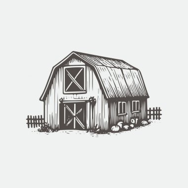  Klasik El Çizimi Ahır Çizimi