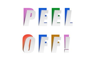 Renkli mesaj efekti. Metin etkisi vektörü.