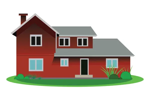 İzole edilmiş beyaz arkaplanda Ev Vektörü illüstrasyonu