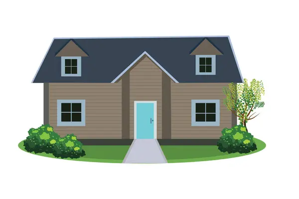 İzole edilmiş beyaz arkaplanda Ev Vektörü illüstrasyonu.