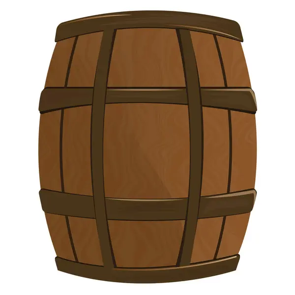  Bira varili vektörü beyaz arkaplanda izole edildi. Namlu vektörü.